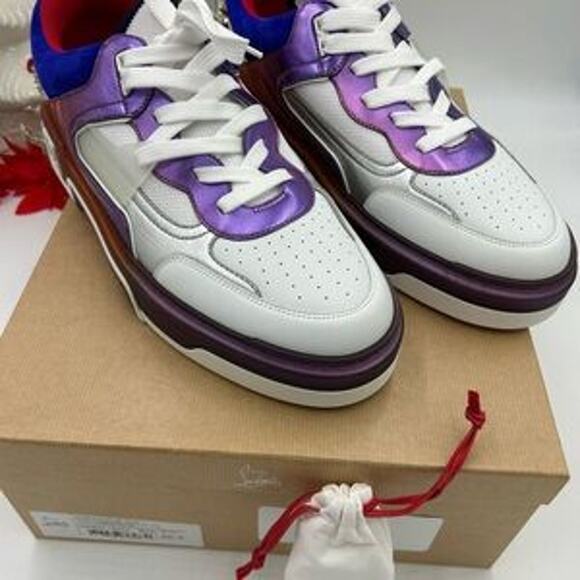 Men's Christian Louboutin ASTROLOUBI Leather/suede sneakers size 46.5 - Picture 8 of 11